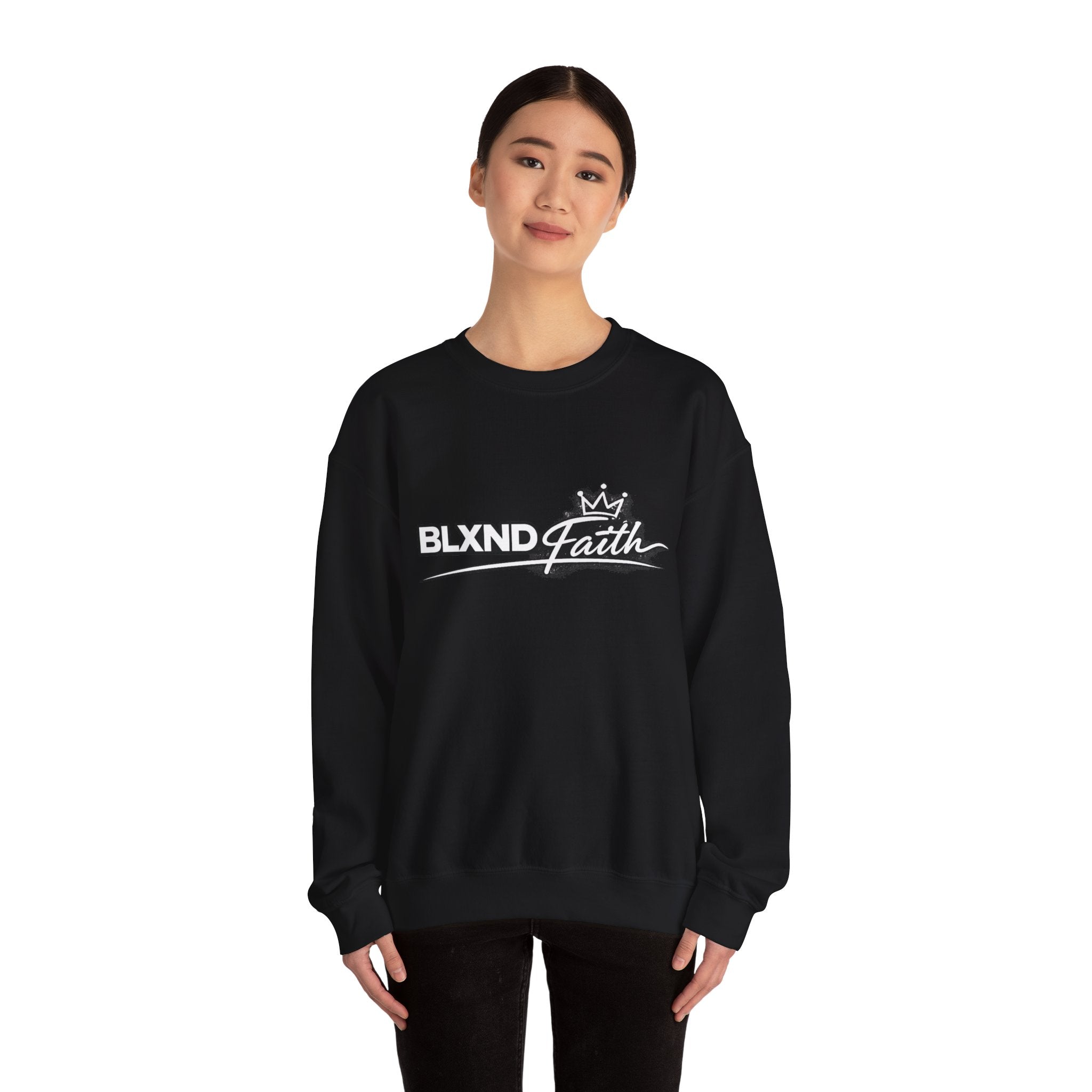 BLXND Faith Crewneck Sweatshirt – Minimal Logo Pullover